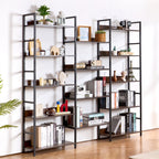VEVOR Rustic 14-Tier Metal Bookshelf