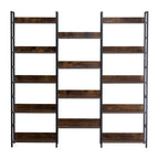 VEVOR Rustic 14-Tier Metal Bookshelf