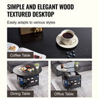 VEVOR Adjustable Lift Top Black Coffee Table