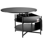 VEVOR Adjustable Lift Top Black Coffee Table