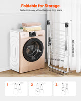 2-Tier Foldable Clothes Drying Rack with Clips