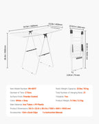 2-Tier Foldable Clothes Drying Rack with Clips