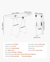 2-Tier Foldable Clothes Drying Rack with Clips