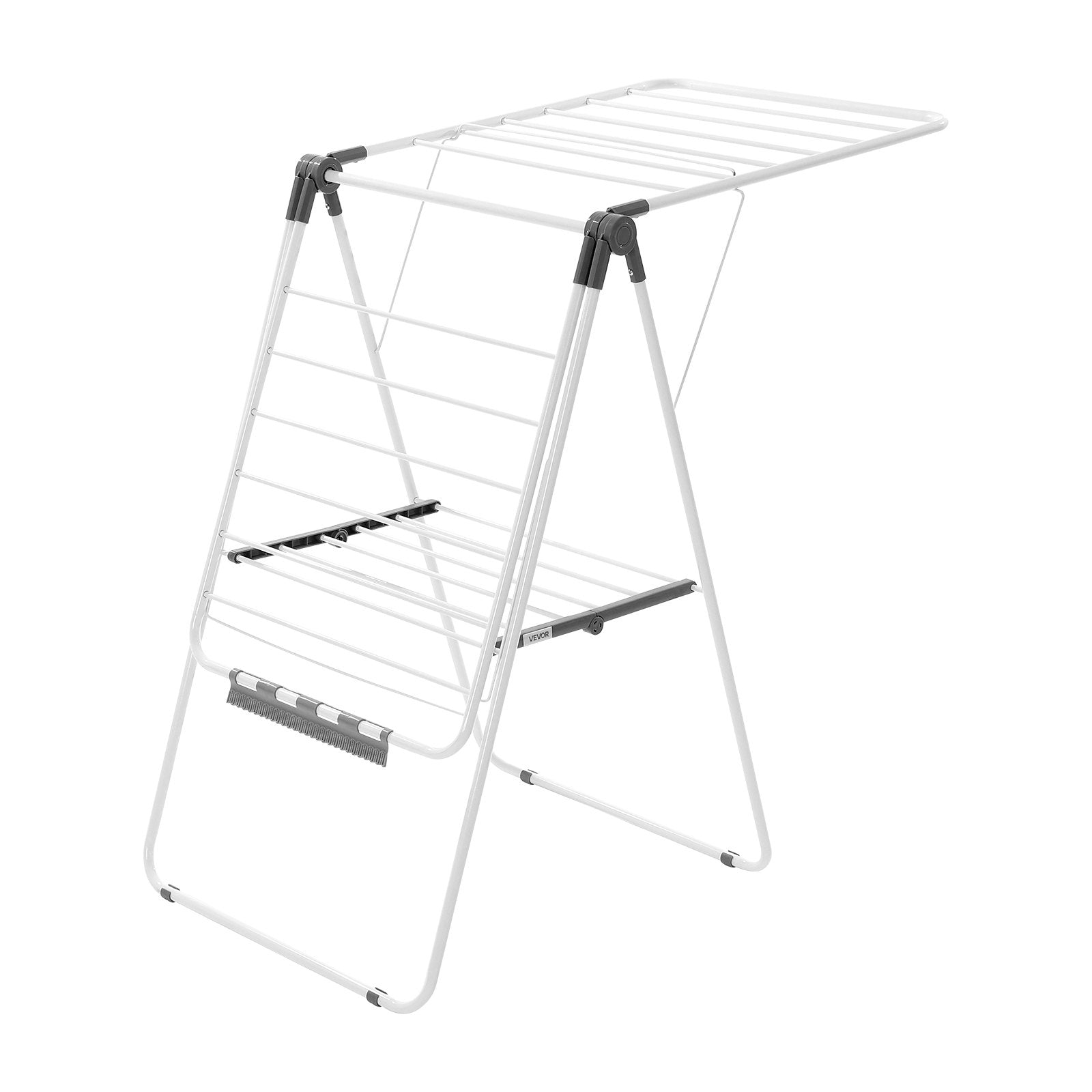 2-Tier Foldable Clothes Drying Rack with Clips