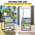 VEVOR 5-Bar Freestanding Pool Towel Rack