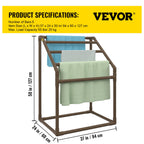 VEVOR 5-Bar Freestanding Pool Towel Rack