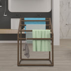 VEVOR 5-Bar Freestanding Pool Towel Rack