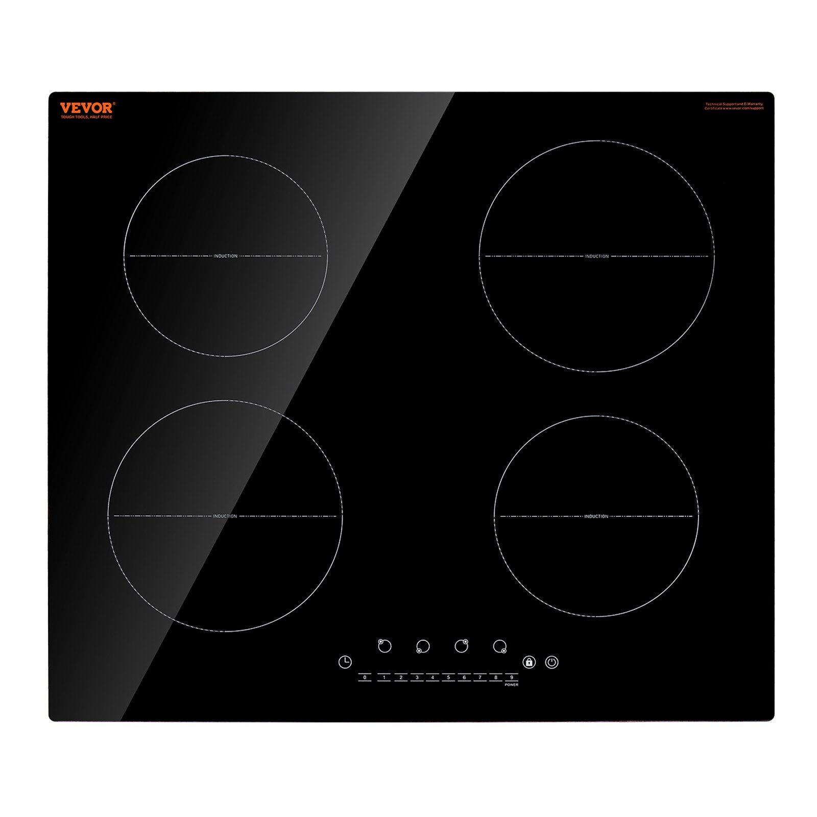 6000W 4 Burner Induction Cooktop with Touch Control