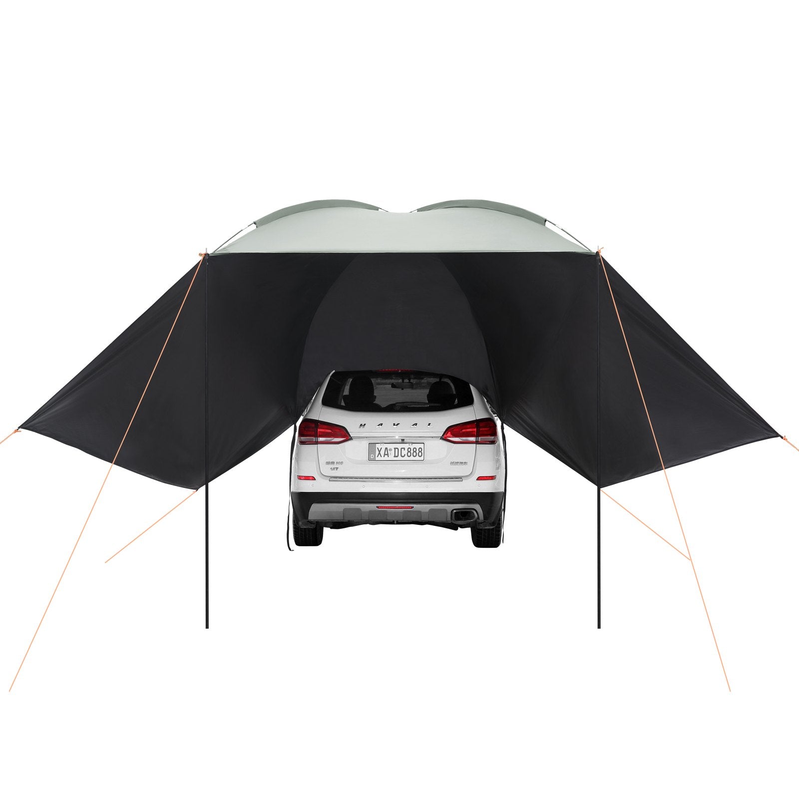 VEVOR Vehicle Awning, Large 10' x 7' Shade Coverage Car Side Awning, PU2000mm UV50+ Car Awning with Extended Side Canopies and Portable Storage Bag, Suitable for Truck, SUV, Van, Campers