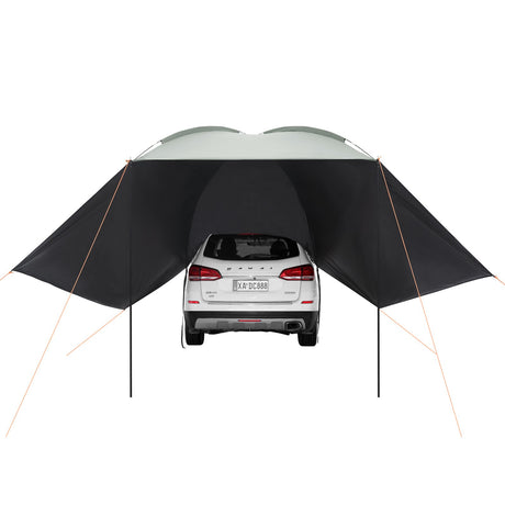 VEVOR Vehicle Awning, Large 10' x 7' Shade Coverage Car Side Awning, PU2000mm UV50+ Car Awning with Extended Side Canopies and Portable Storage Bag, Suitable for Truck, SUV, Van, Campers