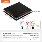 Built-in Electric Radiant Ceramic Cooktop 4 Burners