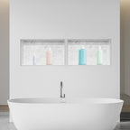 VEVOR Shower Niche 40.6 x 81.3 + 40.6 x 81.3 cm Recessed Wall Shelf Bathroom