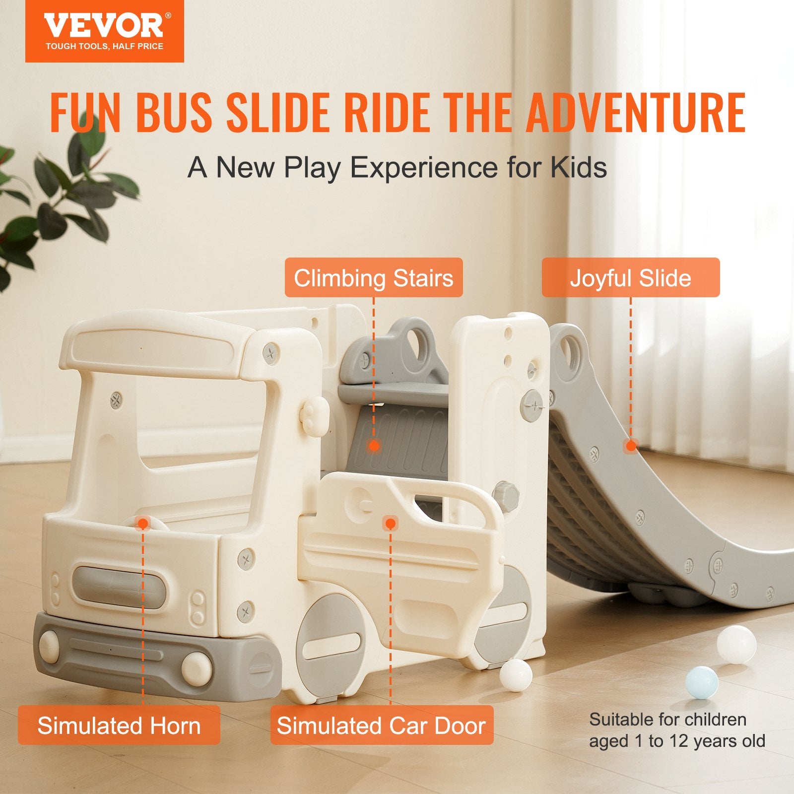 VEVOR Toddler Slide and Playset