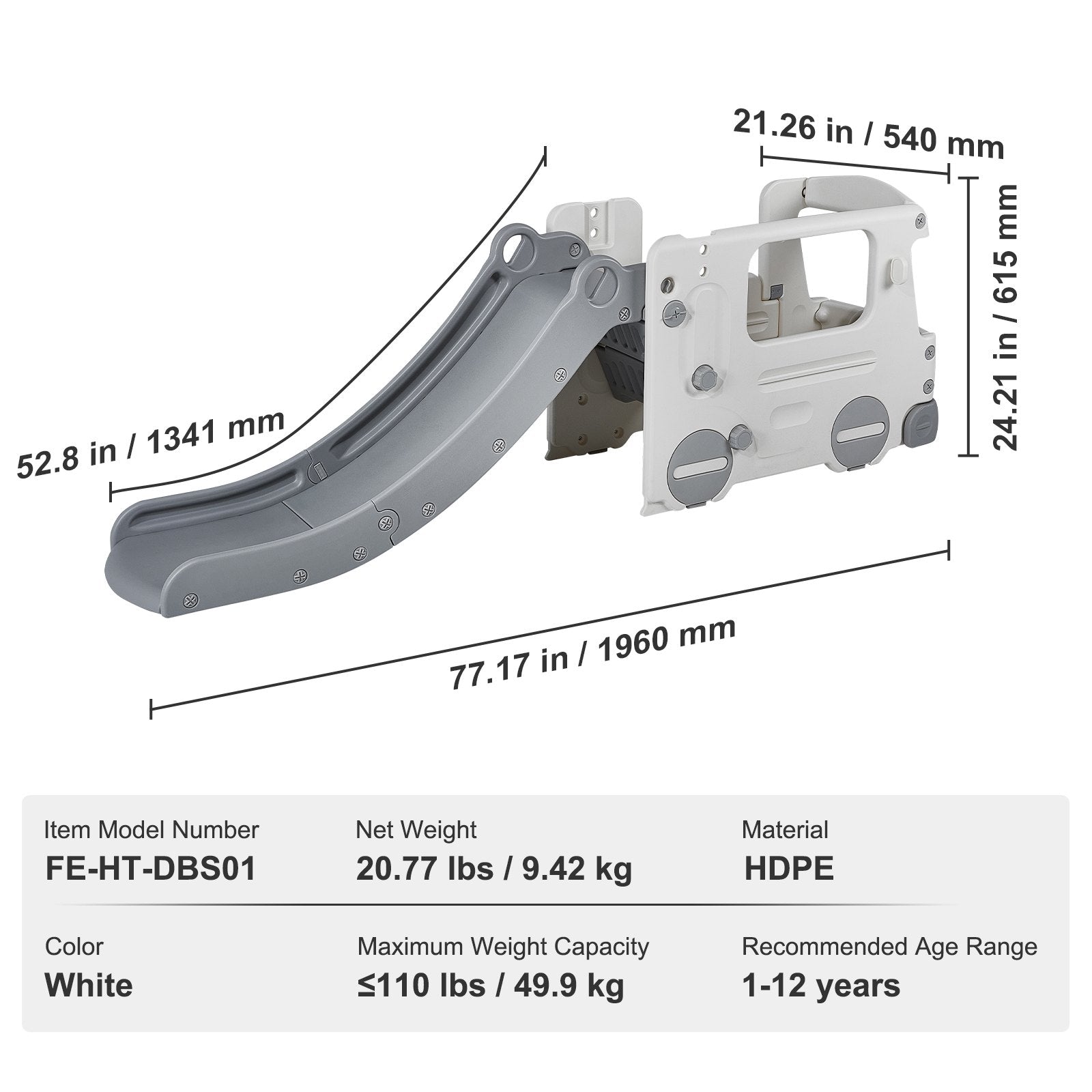 VEVOR Toddler Slide and Playset