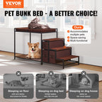 VEVOR Medium Pet Bunk Bed with Storage