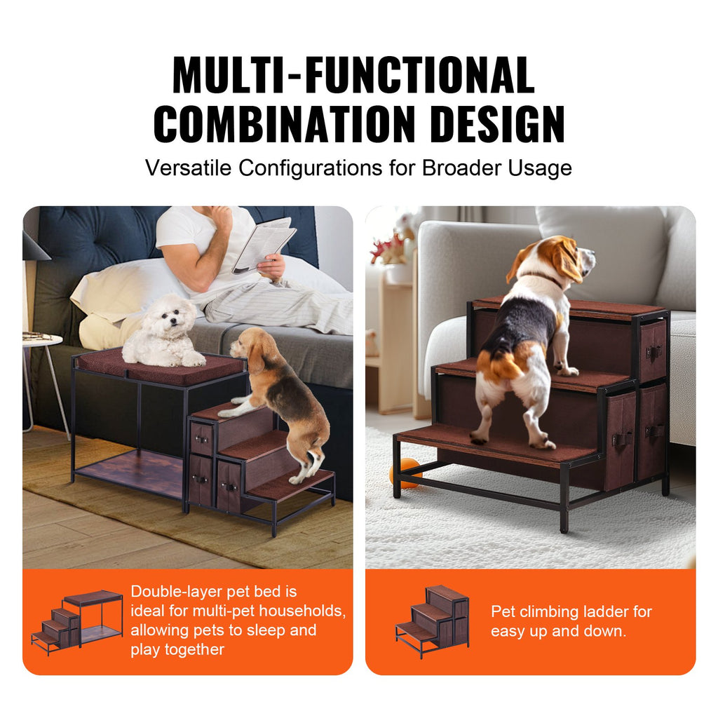 VEVOR Medium Pet Bunk Bed with Storage