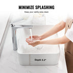 VEVOR Modern Ceramic Vessel Sink 48x37cm Bathroom Vanity Bowl Countertop White