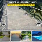 VEVOR Solar Driveway Lights 12-Pack