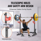 VEVOR Squat Power Rack Adjustable Heavy Duty Barbell Weight Bench Press Stand