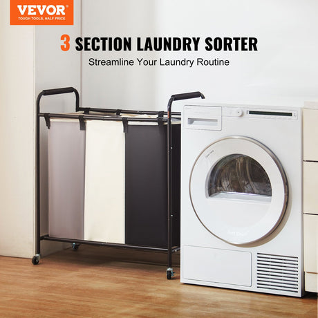 VEVOR 3-Section Heavy-Duty Laundry Sorter