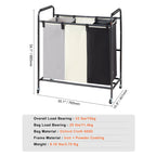 VEVOR 3-Section Heavy-Duty Laundry Sorter