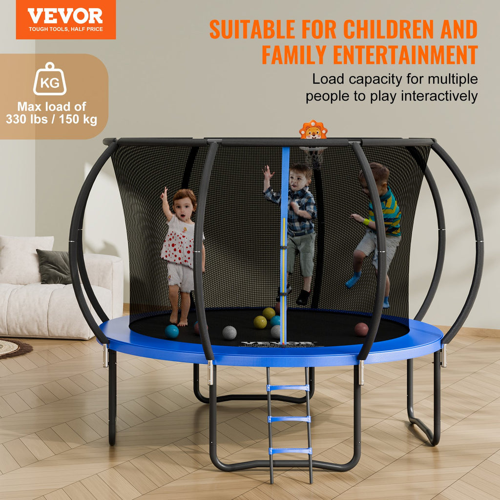 VEVOR 10FT Heavy Duty Trampoline with Enclosure