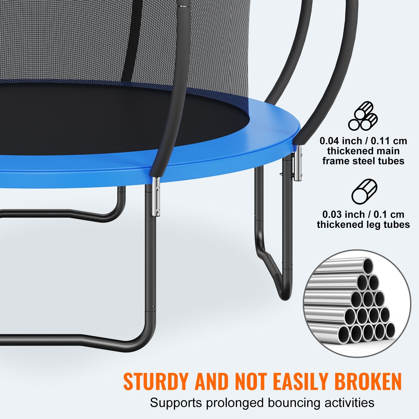 VEVOR 10FT Heavy Duty Trampoline with Enclosure