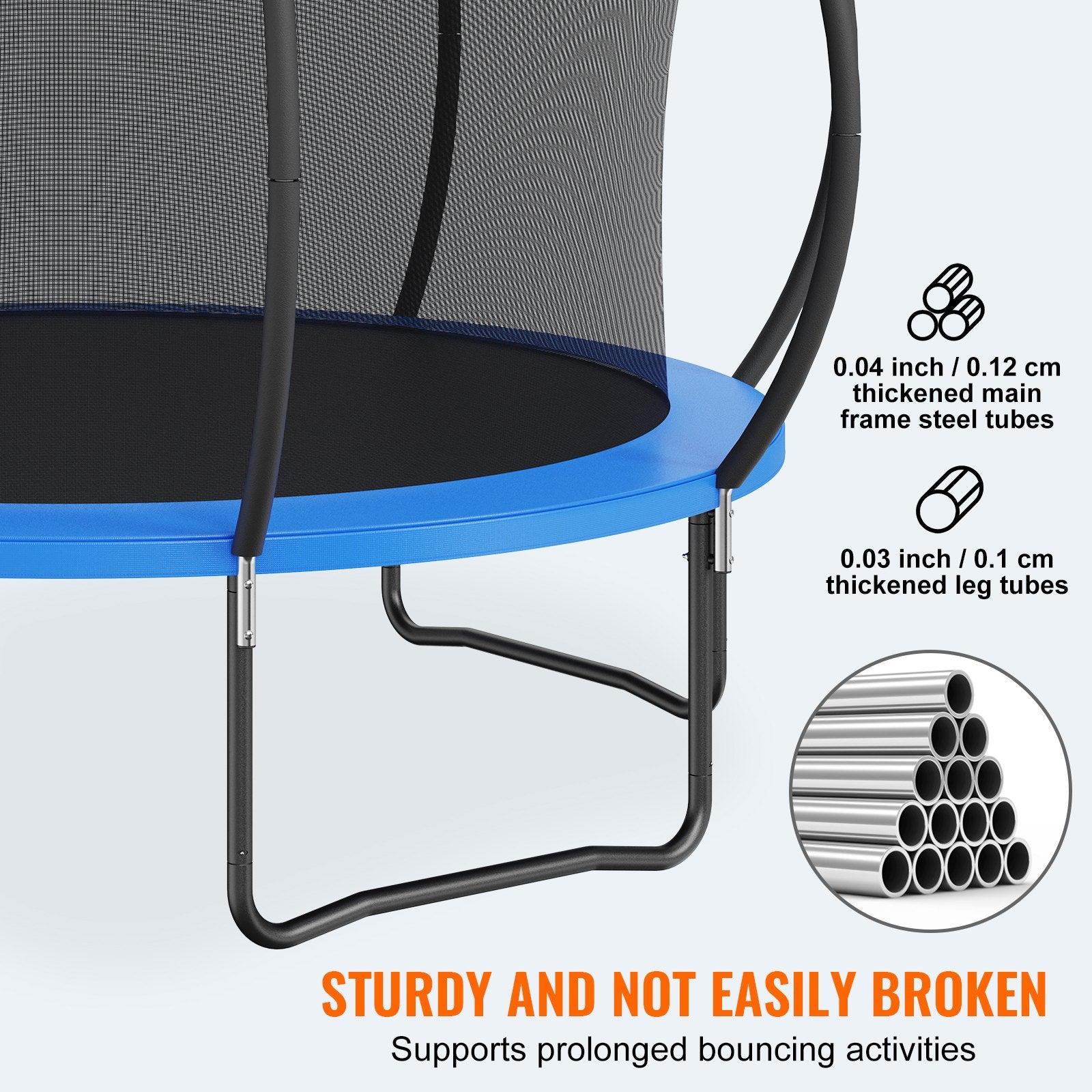 VEVOR 3.66m Heavy Duty Trampoline with Enclosure