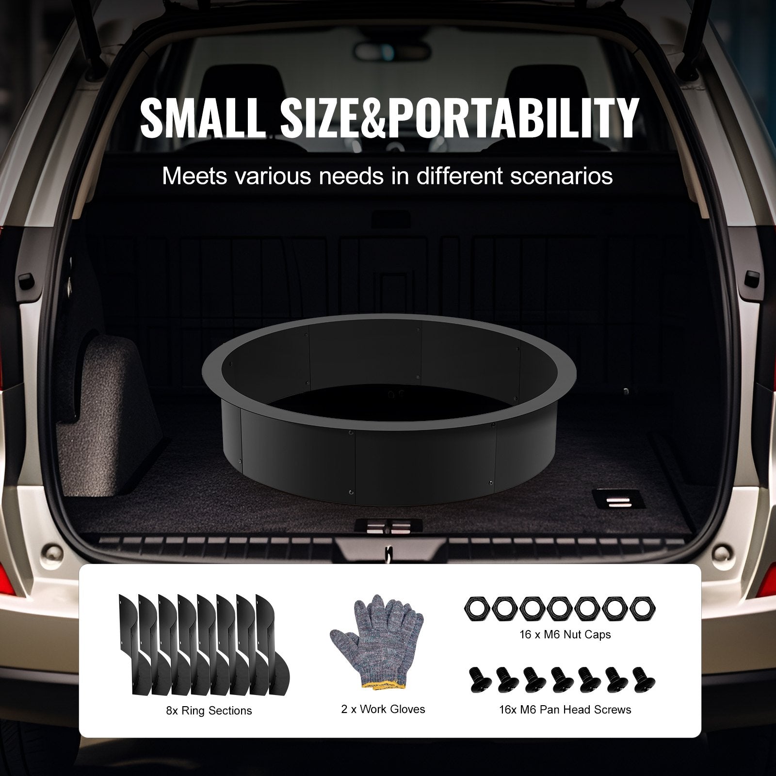 Round High-Temperature Steel Fire Pit Ring