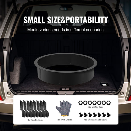 Round High-Temperature Steel Fire Pit Ring