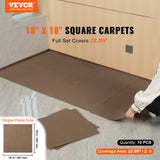 Self-Adhesive Luxury Carpet Tiles - Dark Brown