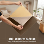 Self-Adhesive Luxury Carpet Tiles - Dark Brown