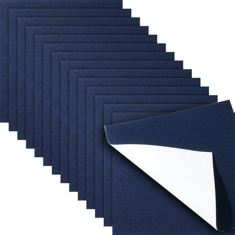 Luxury Peel and Stick Carpet Tiles - Dark Blue