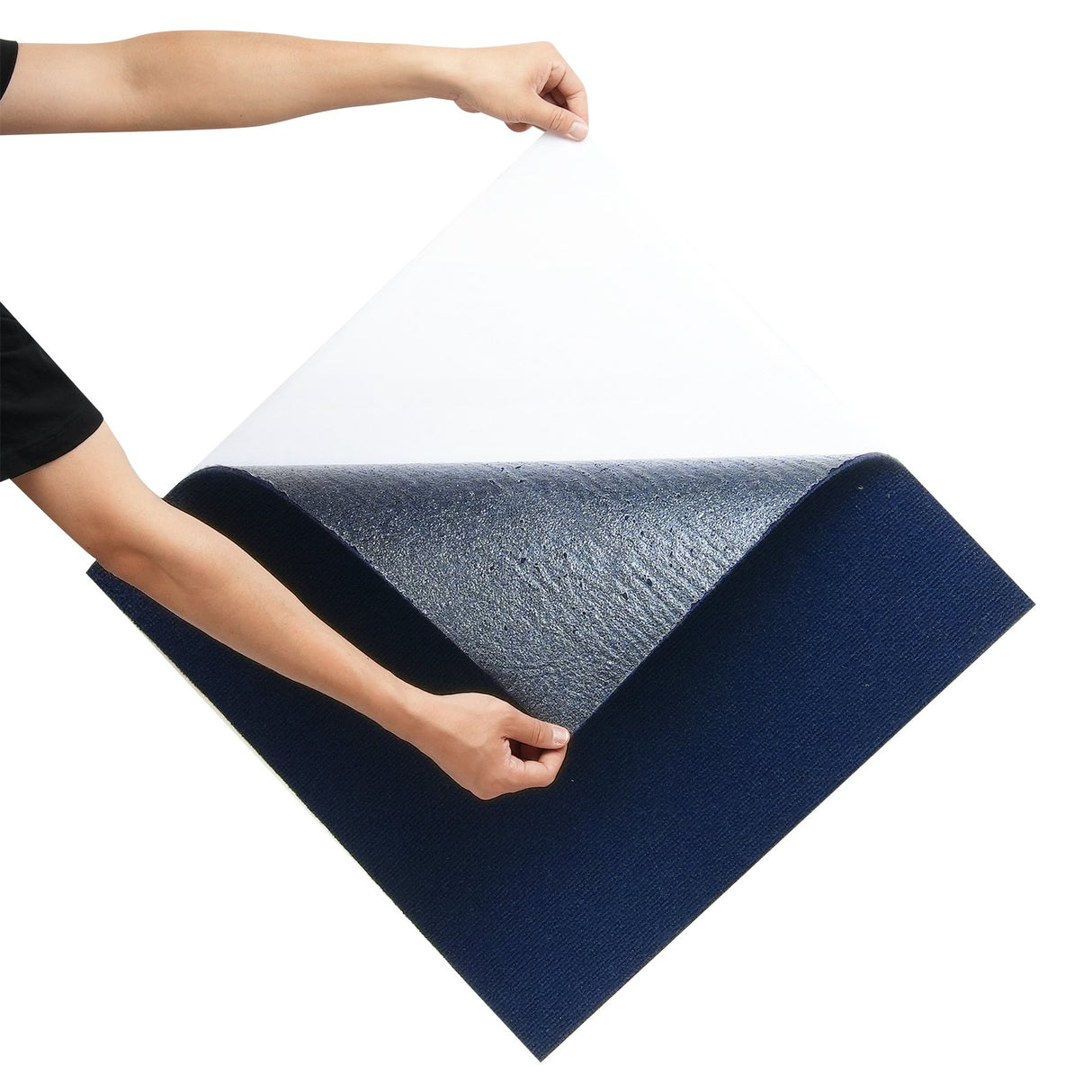 Luxury Peel and Stick Carpet Tiles - Dark Blue
