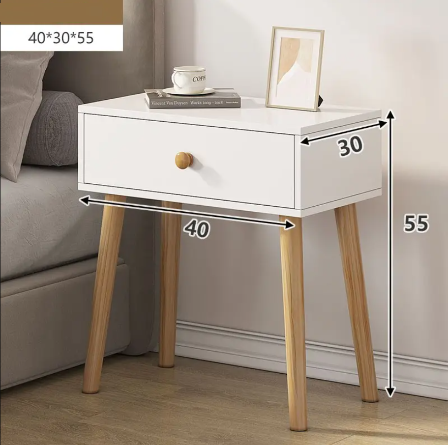 BedSide Table White