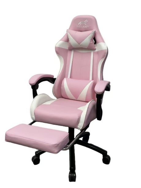 Ergonomic Gaming Chair with Headrest and Footrest