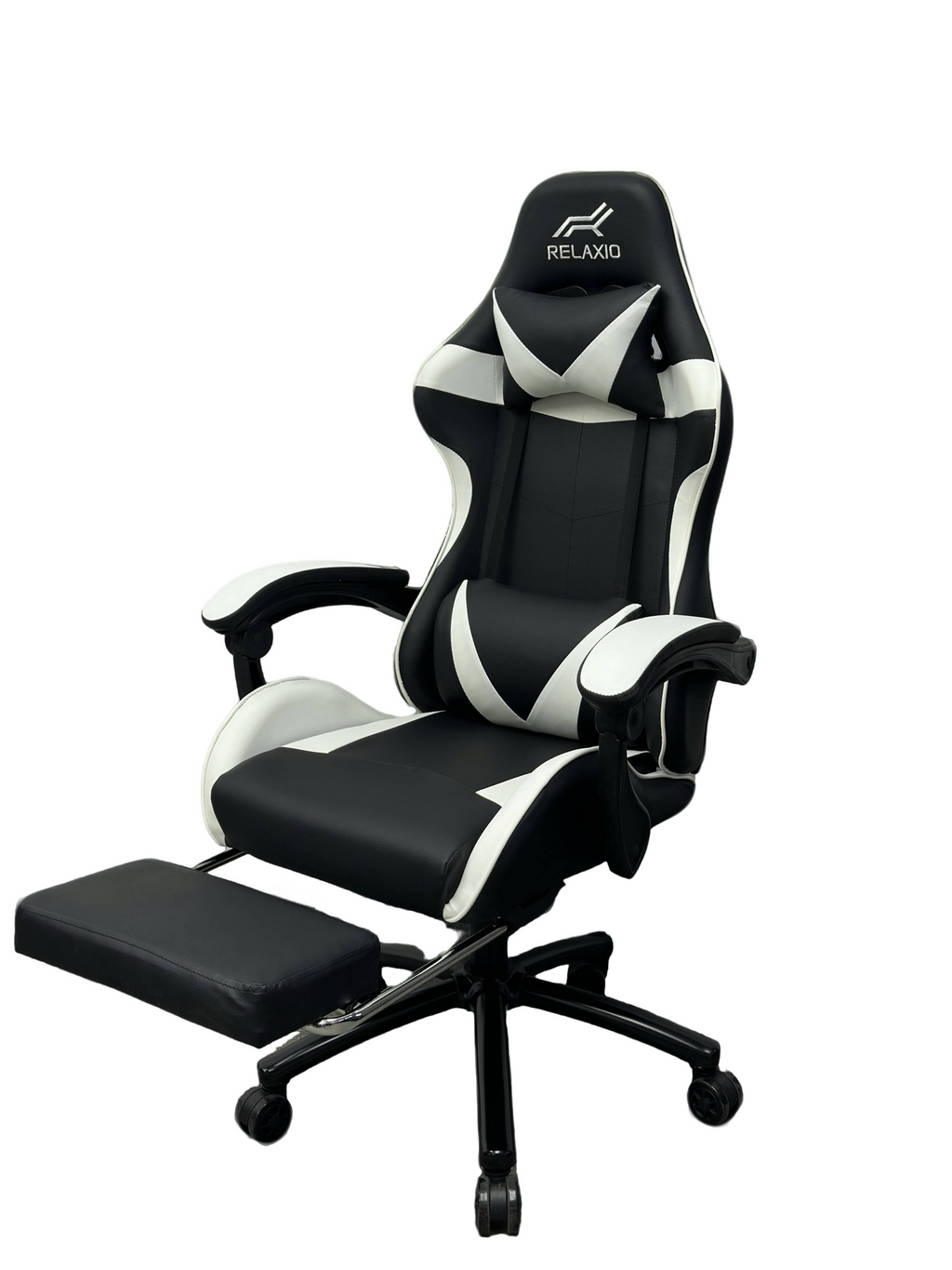 Ergonomic Gaming Chair with Headrest and Footrest