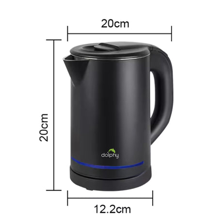 0.8L Electric Kettle Matt Black With Light Design
