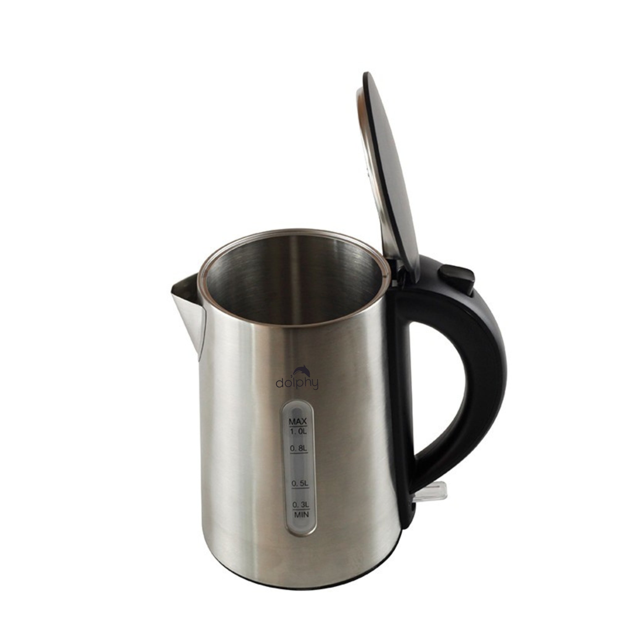 1.0L Brushed Silver Stainless Steel Kettle