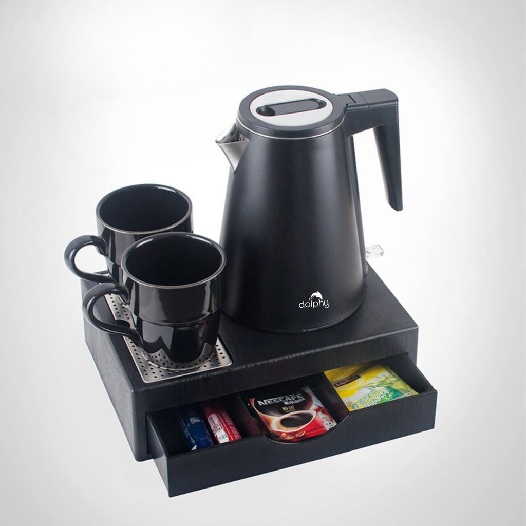 0.8L Stainless Steel Kettle - Black
(Double Layer)