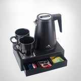0.8L Stainless Steel Kettle - Black (Double Layer)