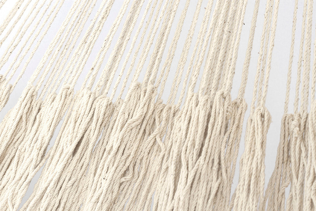 Ivory Cascade, hand woven rope Authentic Mexican Hammock
