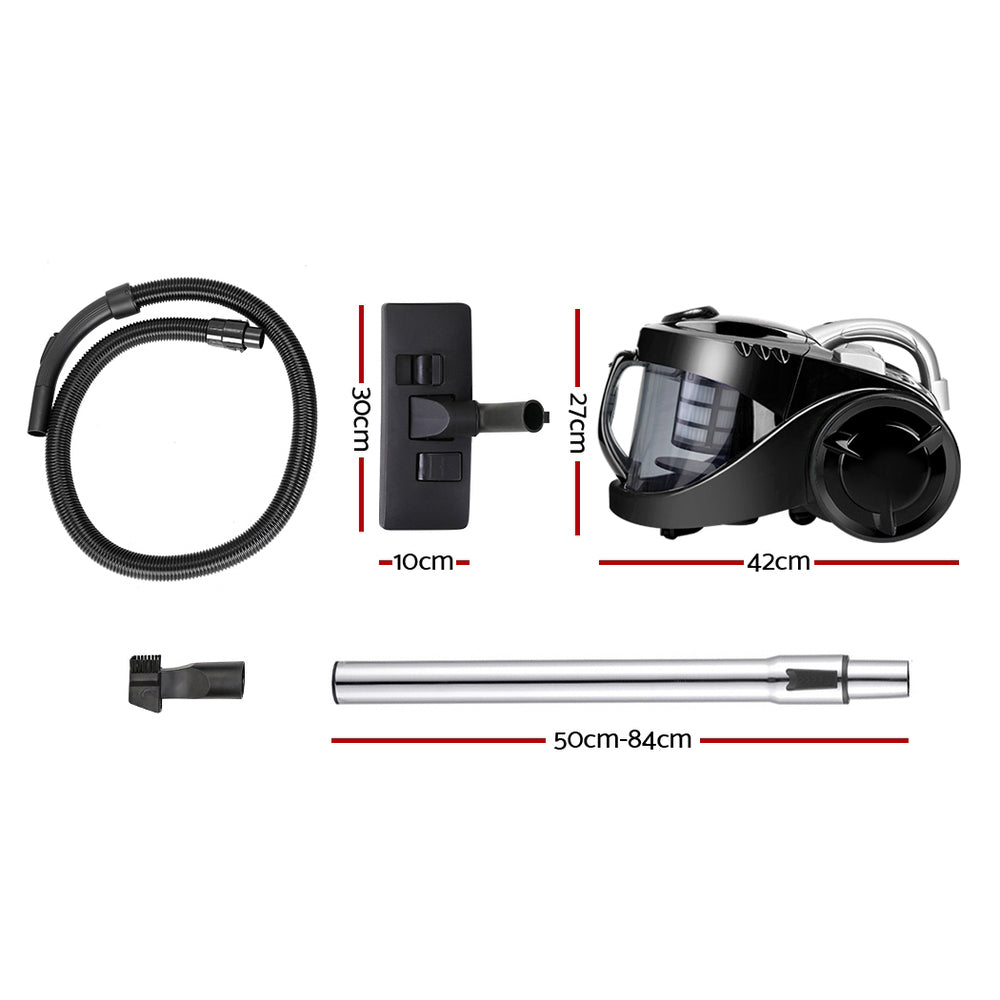 Devanti 2200W Bagless Vacuum Cleaner – Black