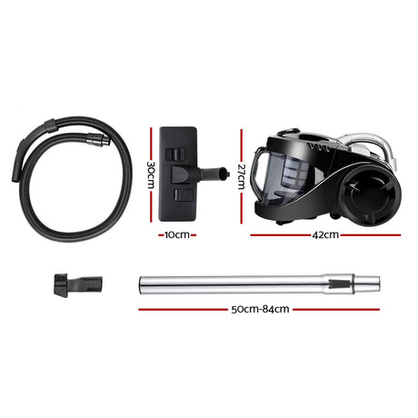 Devanti 2200W Bagless Vacuum Cleaner – Black