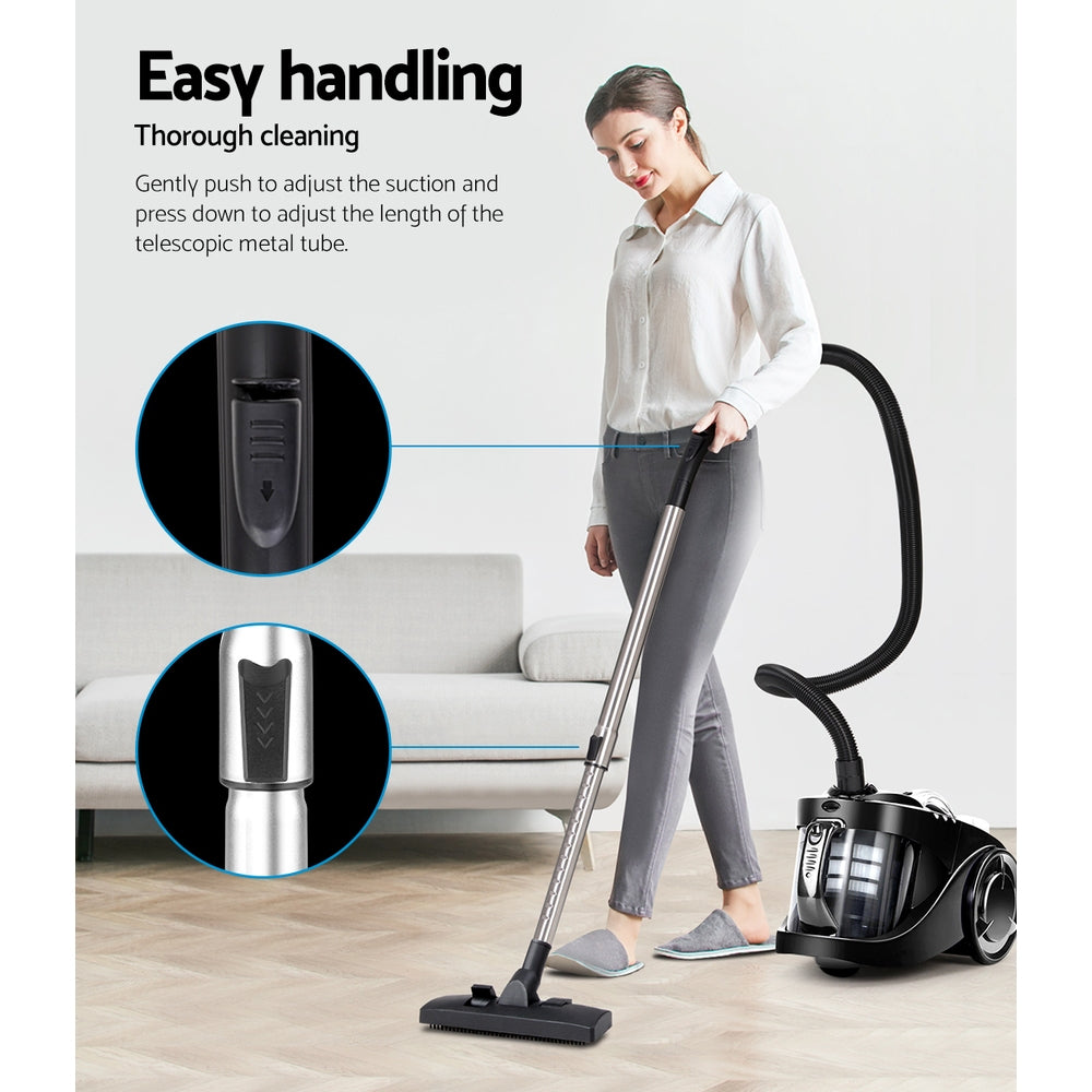 Devanti 2200W Bagless Vacuum Cleaner – Black