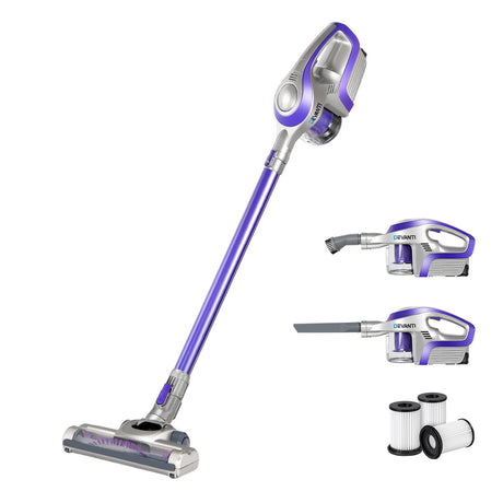 Devanti Cordless HEPA Vacuum Cleaner - Purple