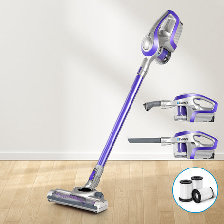 Devanti Cordless HEPA Vacuum Cleaner - Purple