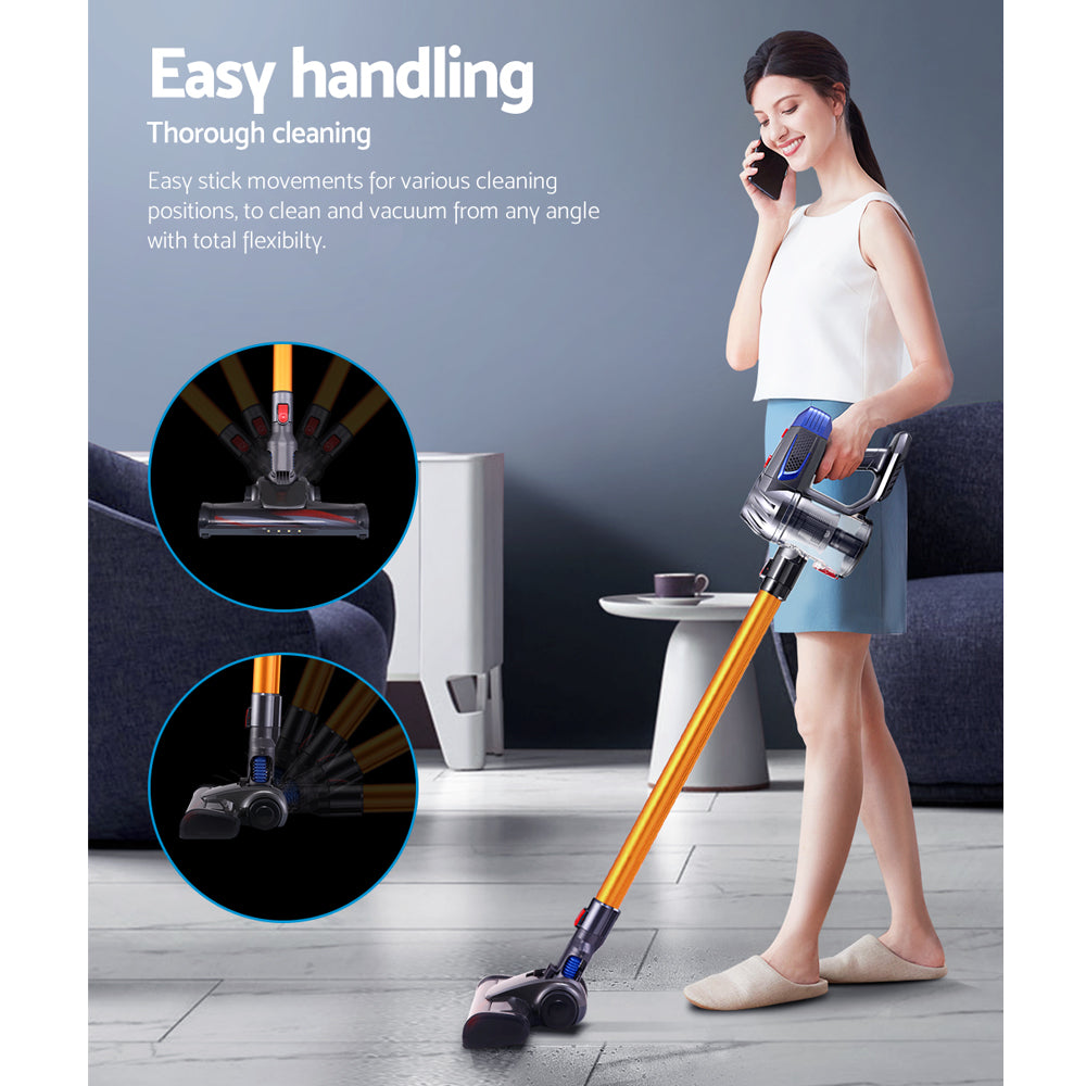 Devanti Gold Cordless Bagless Stick Vacuum Cleaner