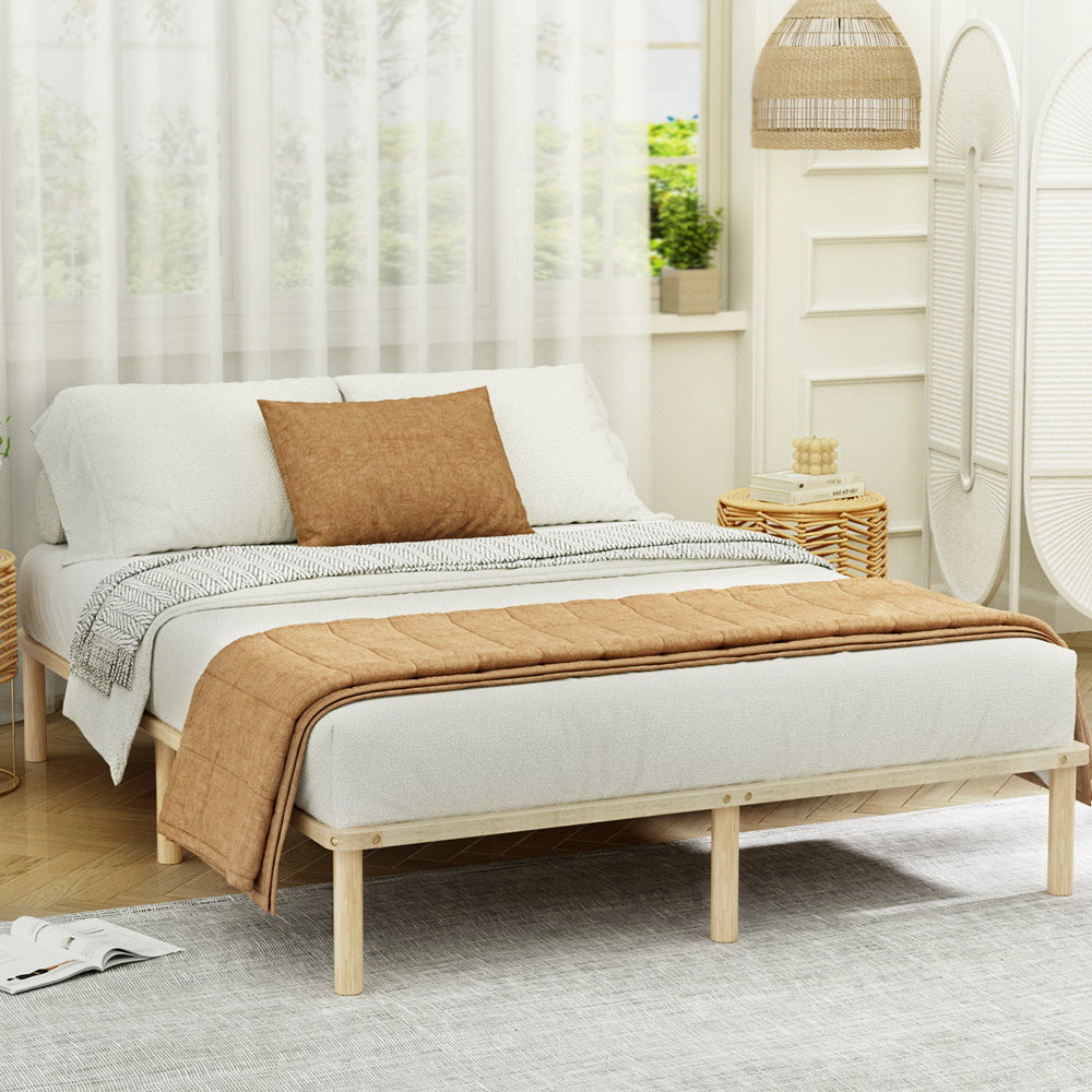 Amba Queen Size Wooden Bed Frame by Artiss