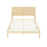 Artiss Bruno Queen Bed Frame with Rattan Headboard